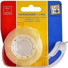 SOHO TAPEHOUDER MET ROL 18MMX33M ()